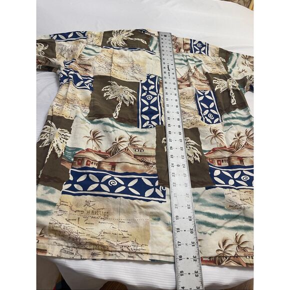 Nautica Men’s Vintage 90s Hawaiian Camp Short Sleeve Button Up Shirt Size Medium - Picture 6 of 6